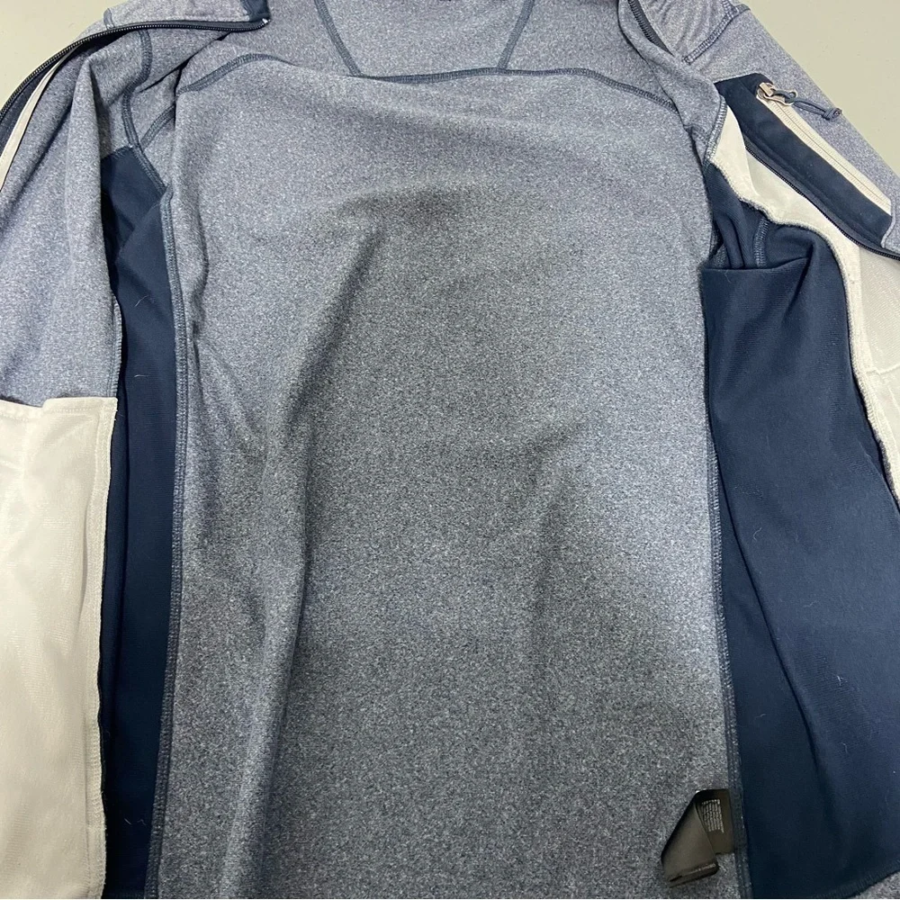 The North Face Men's Full Zip Jacket Sweatshirt Blue Large